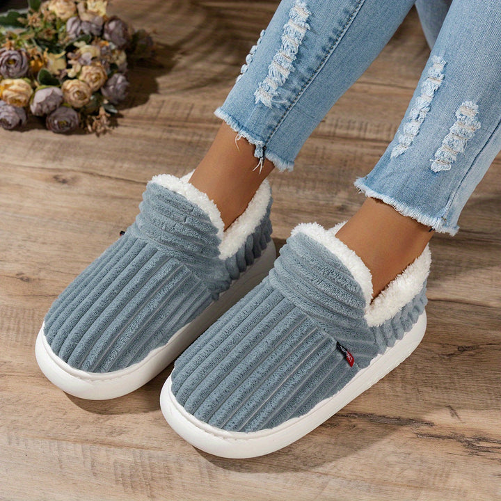 Denise | Ribbed Slip-On Winter Slippers