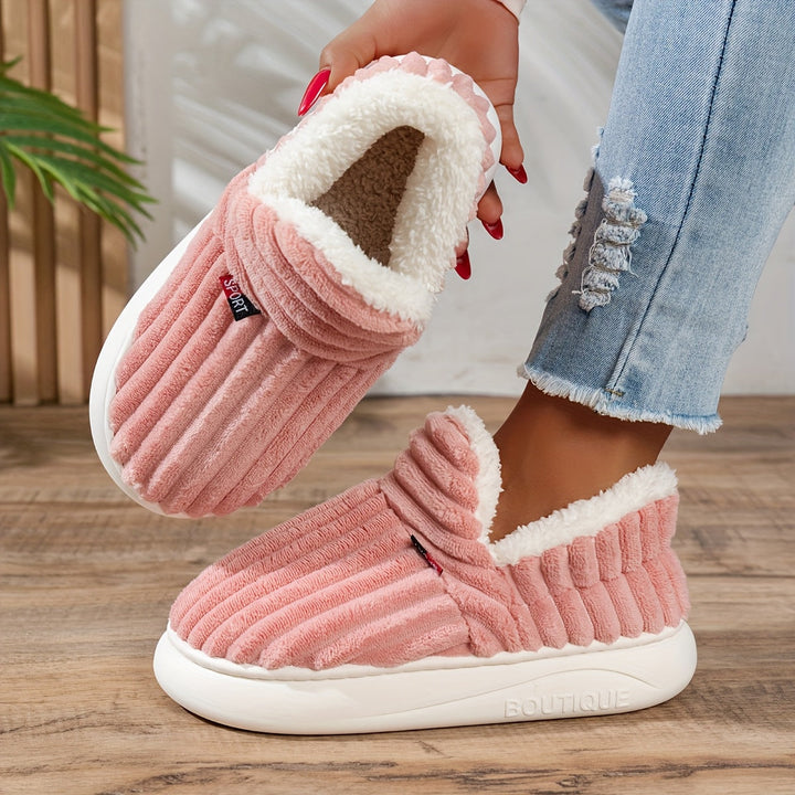 Denise | Ribbed Slip-On Winter Slippers