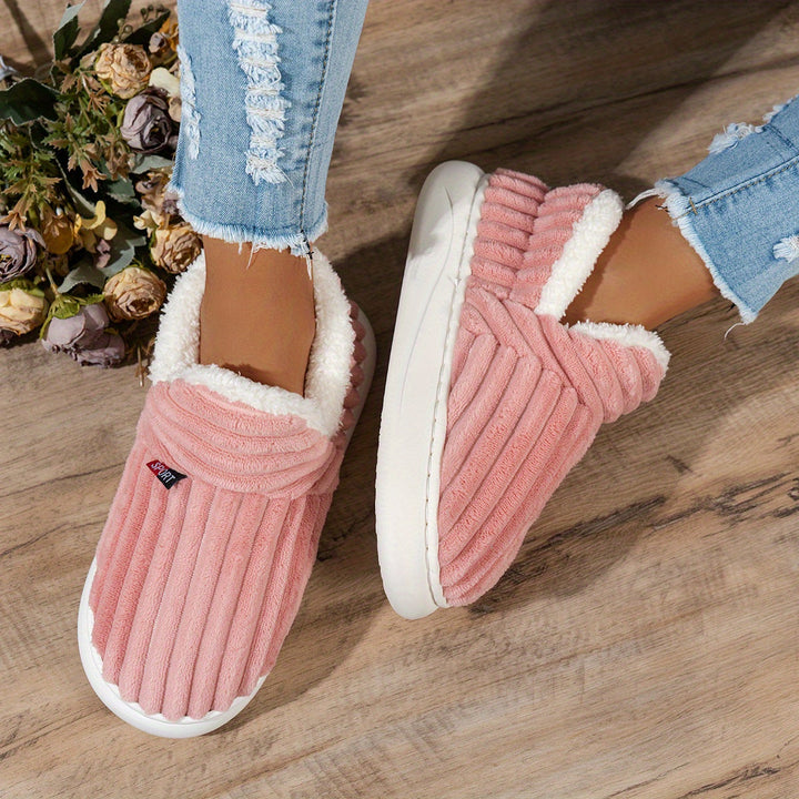 Denise | Ribbed Slip-On Winter Slippers
