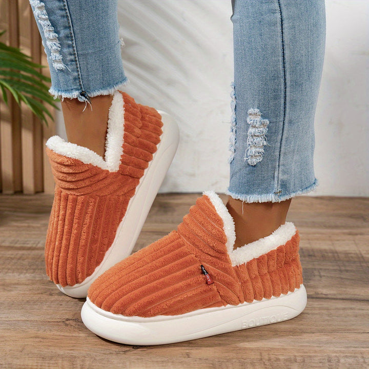 Denise | Ribbed Slip-On Winter Slippers