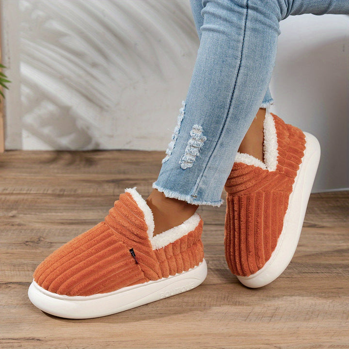 Denise | Ribbed Slip-On Winter Slippers