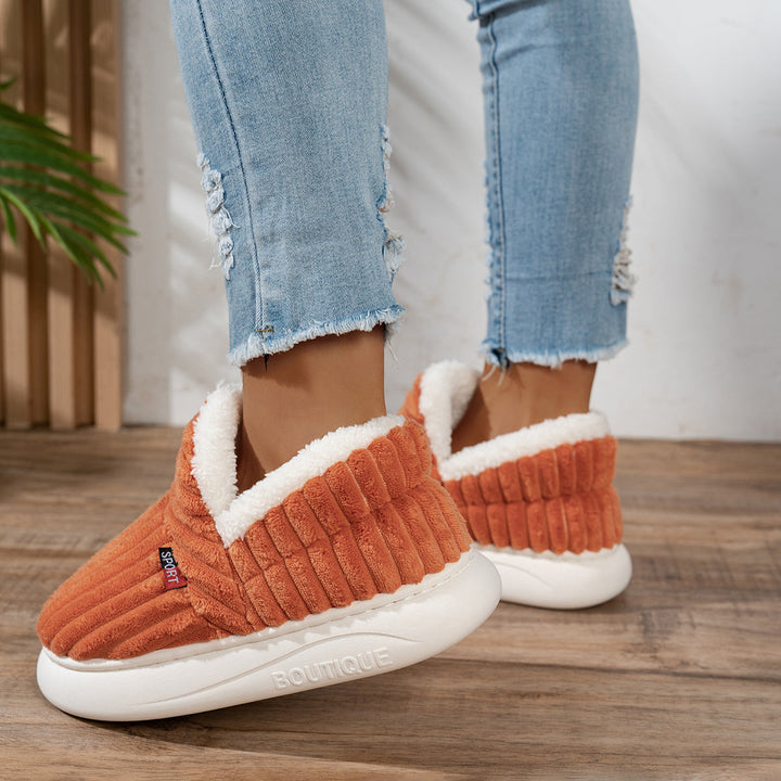 Denise | Ribbed Slip-On Winter Slippers