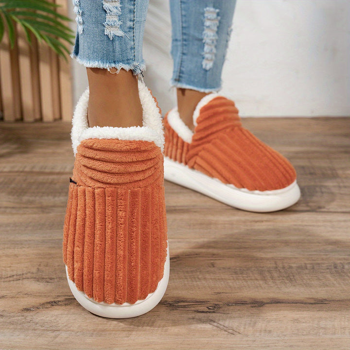 Denise | Ribbed Slip-On Winter Slippers