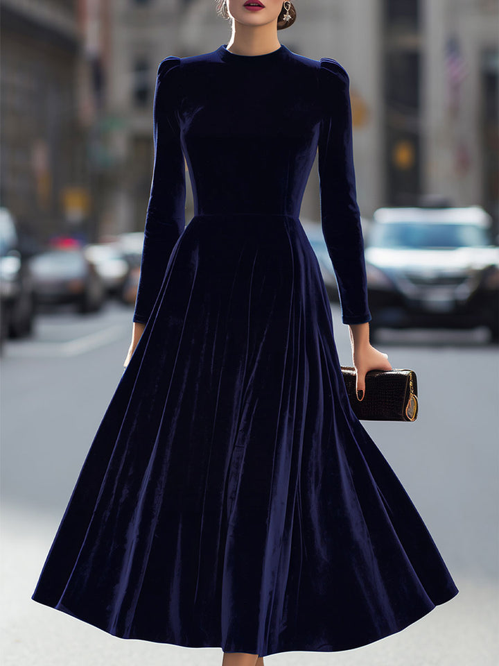Diane | Classic Plush Winter Wedding Guest Midi Dress