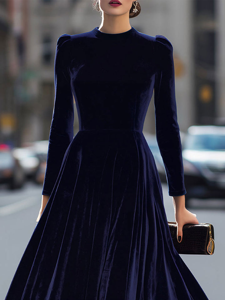 Diane | Classic Plush Winter Wedding Guest Midi Dress