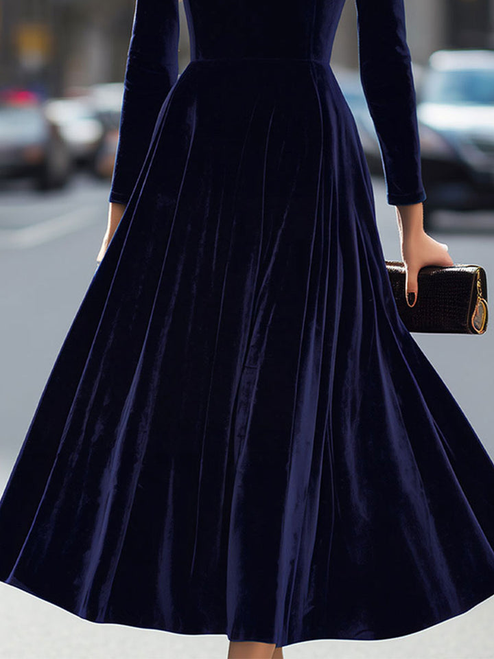 Diane | Classic Plush Winter Wedding Guest Midi Dress