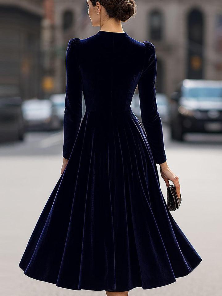 Diane | Classic Plush Winter Wedding Guest Midi Dress