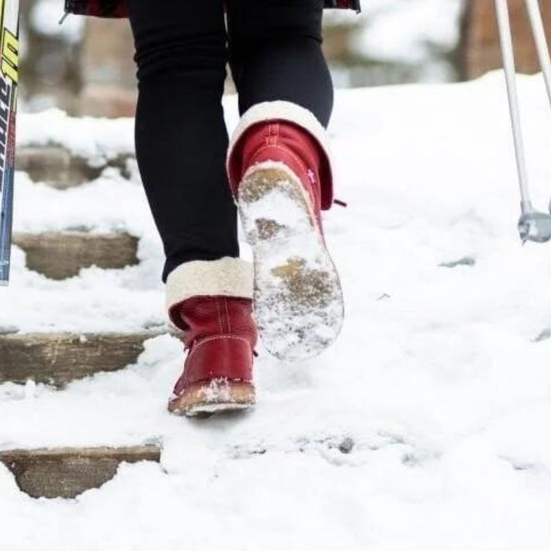 Diane | Polished Shearling-Lined Lace-Up Winter Boots