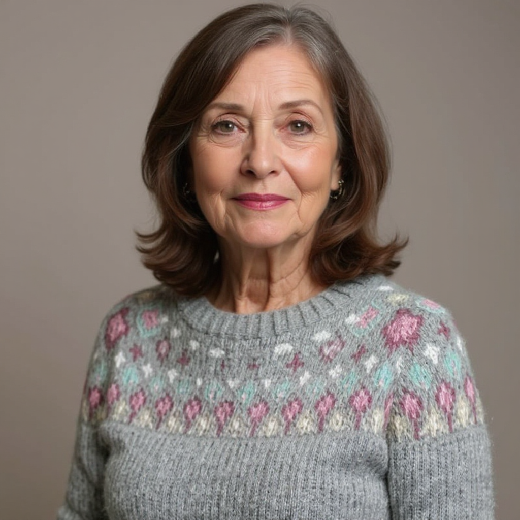 Diane | Vintage Fair Isle Crewneck Knit Sweater