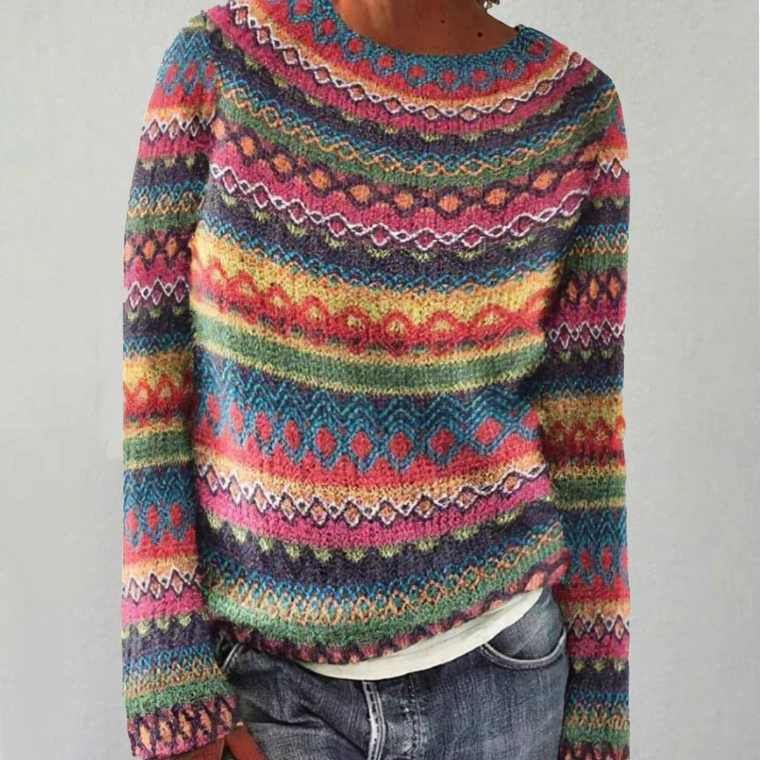 Dorothy | Cozy Retro Fair Isle Knit Sweater