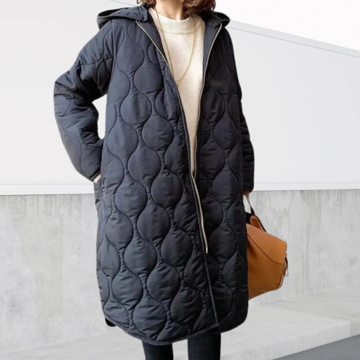 Dorothy | Sophisticated Quilted Hooded Longline Winter Coat