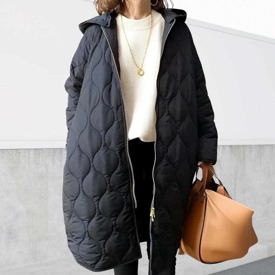 Dorothy | Sophisticated Quilted Hooded Longline Winter Coat