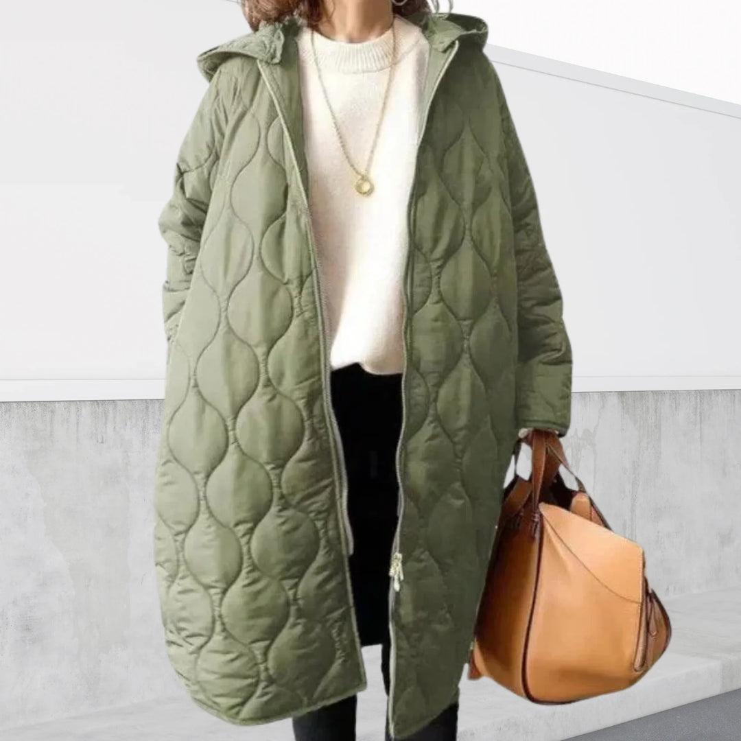 Dorothy | Sophisticated Quilted Hooded Longline Winter Coat