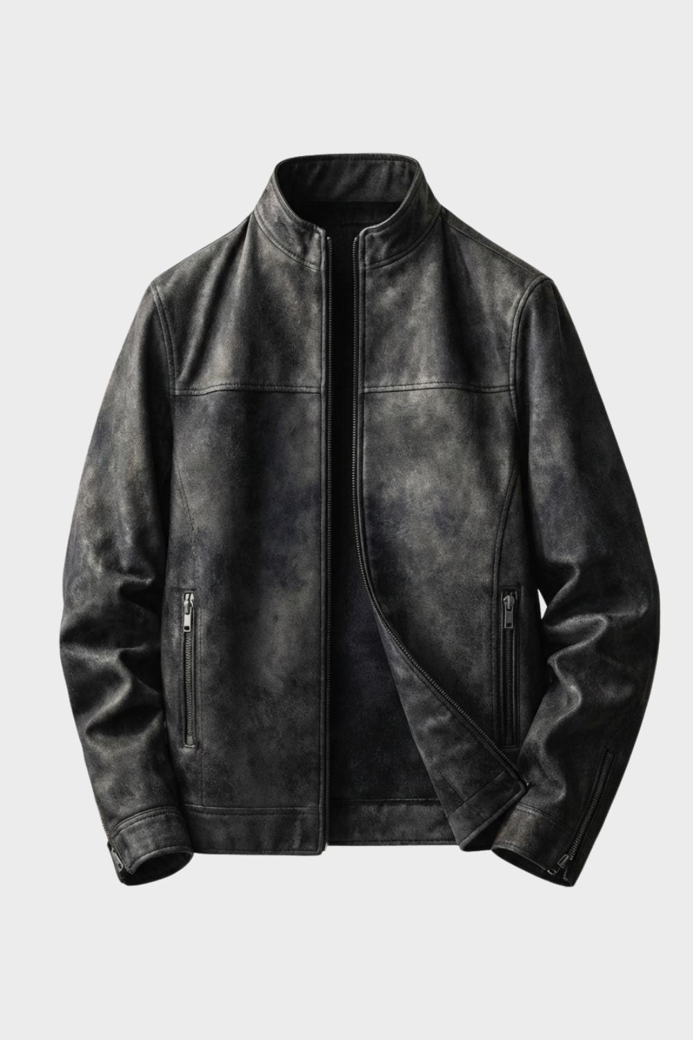 Elliot | Afslappet Ruskindslook Bomber Jakke med Lynlås