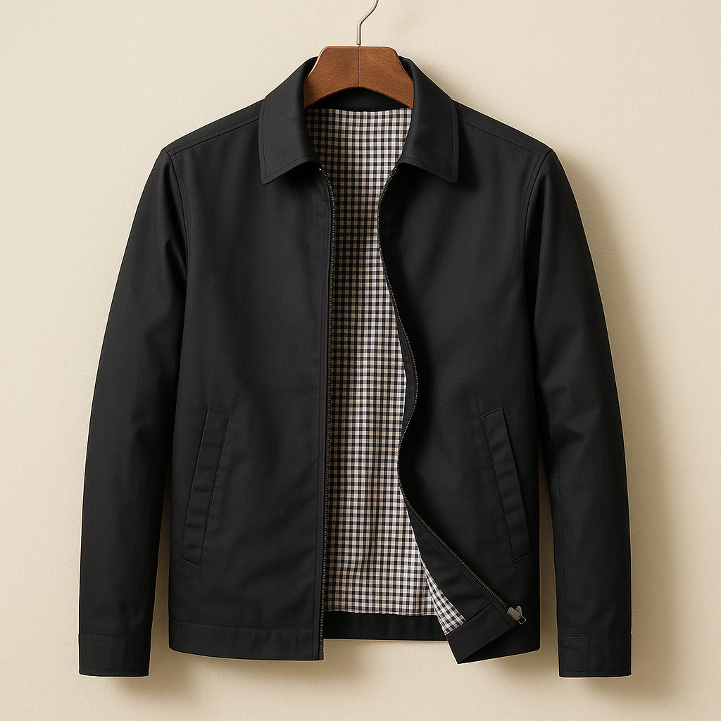 Emil | Stilfuld Harrington Bomber Jakke med Ternet Foer