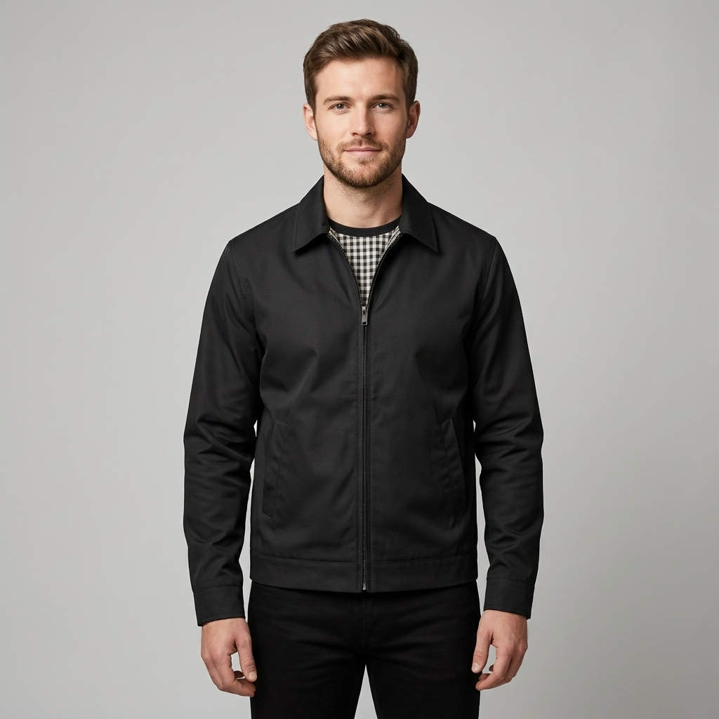 Emil | Stilfuld Harrington Bomber Jakke med Ternet Foer