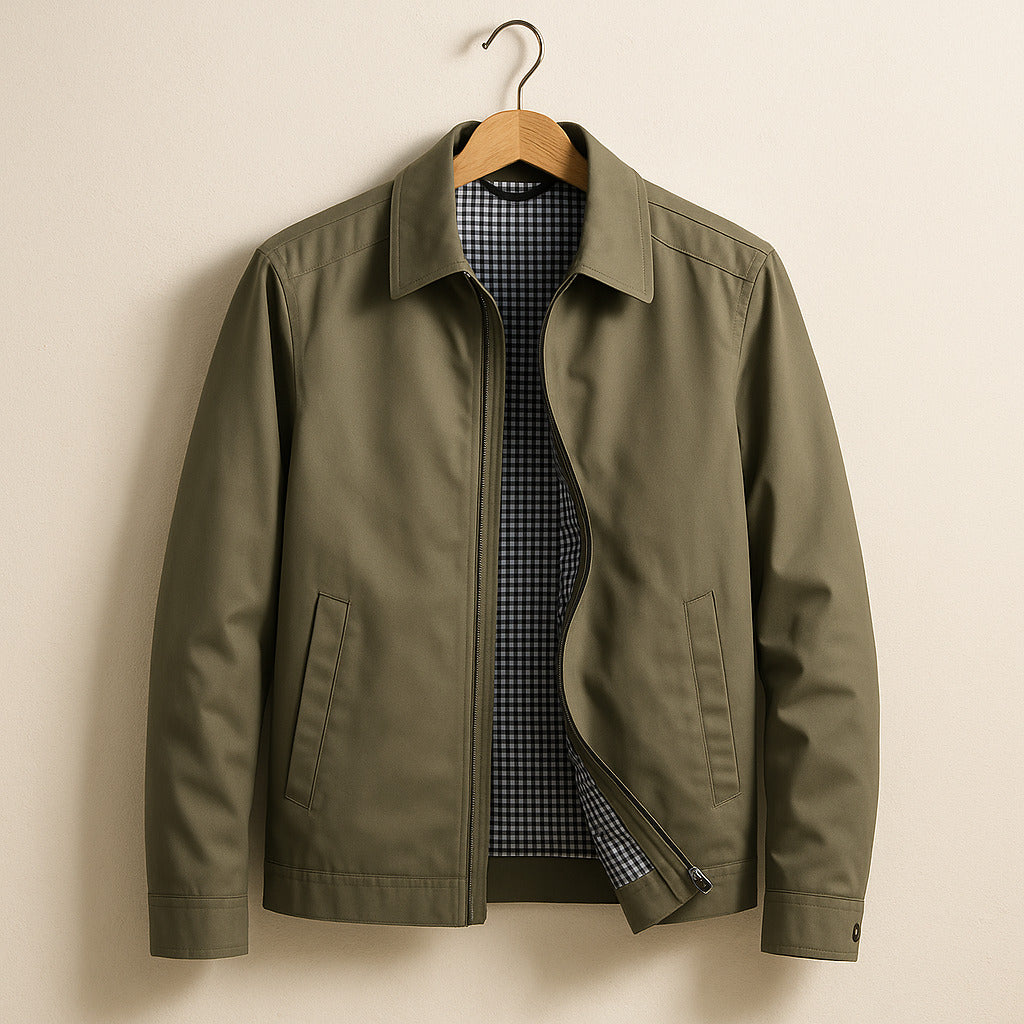 Emil | Stilfuld Harrington Bomber Jakke med Ternet Foer