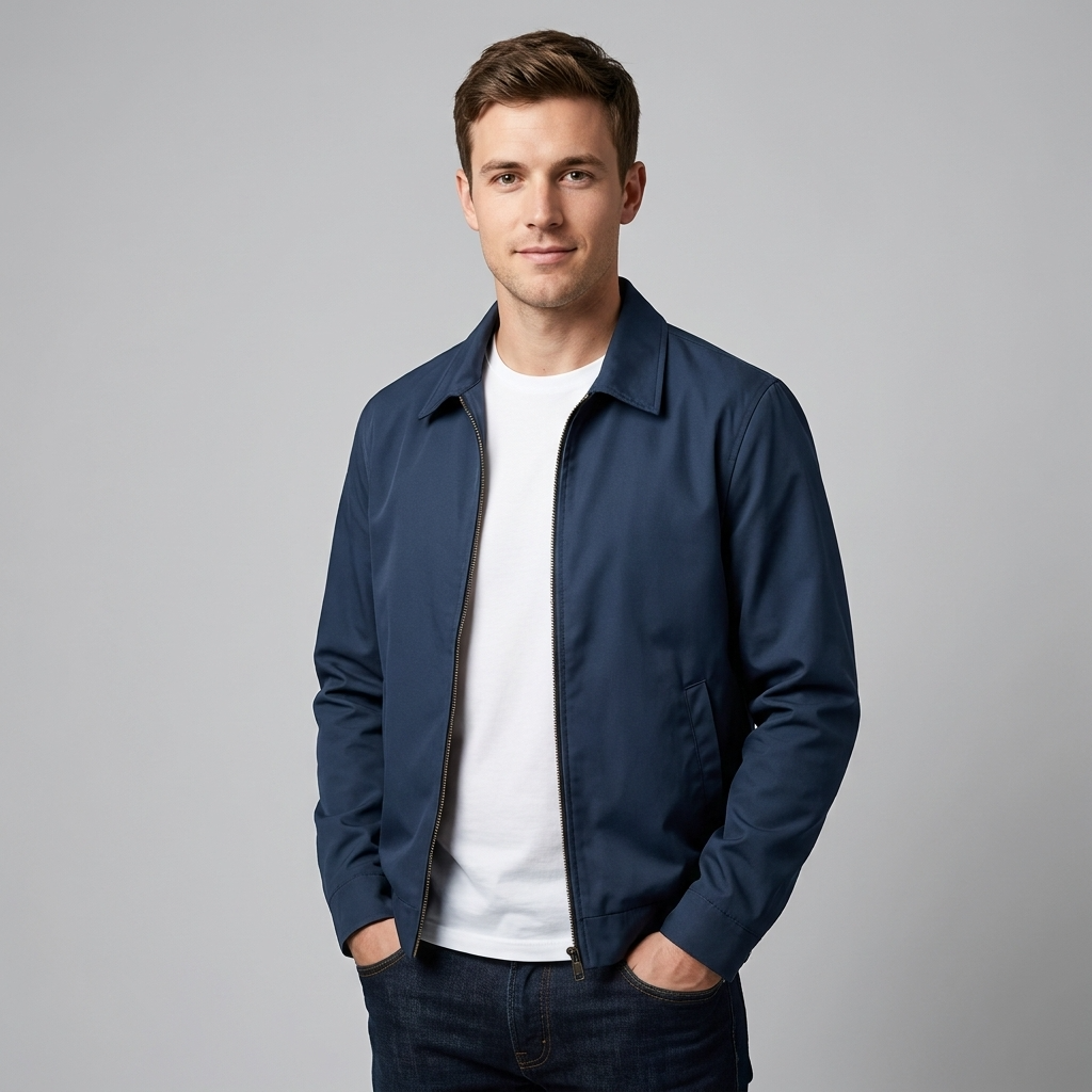 Emil | Stilfuld Harrington Bomber Jakke med Ternet Foer