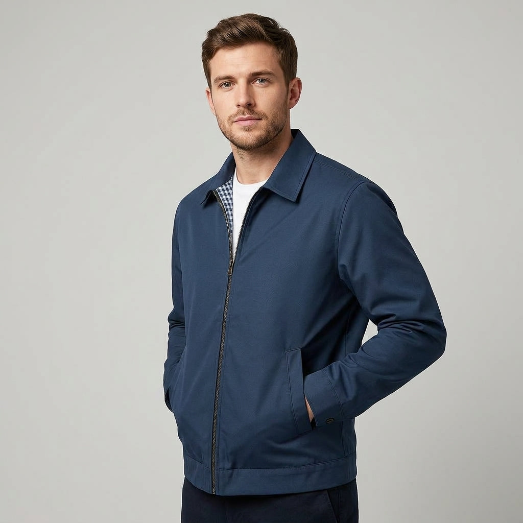 Emil | Stilfuld Harrington Bomber Jakke med Ternet Foer