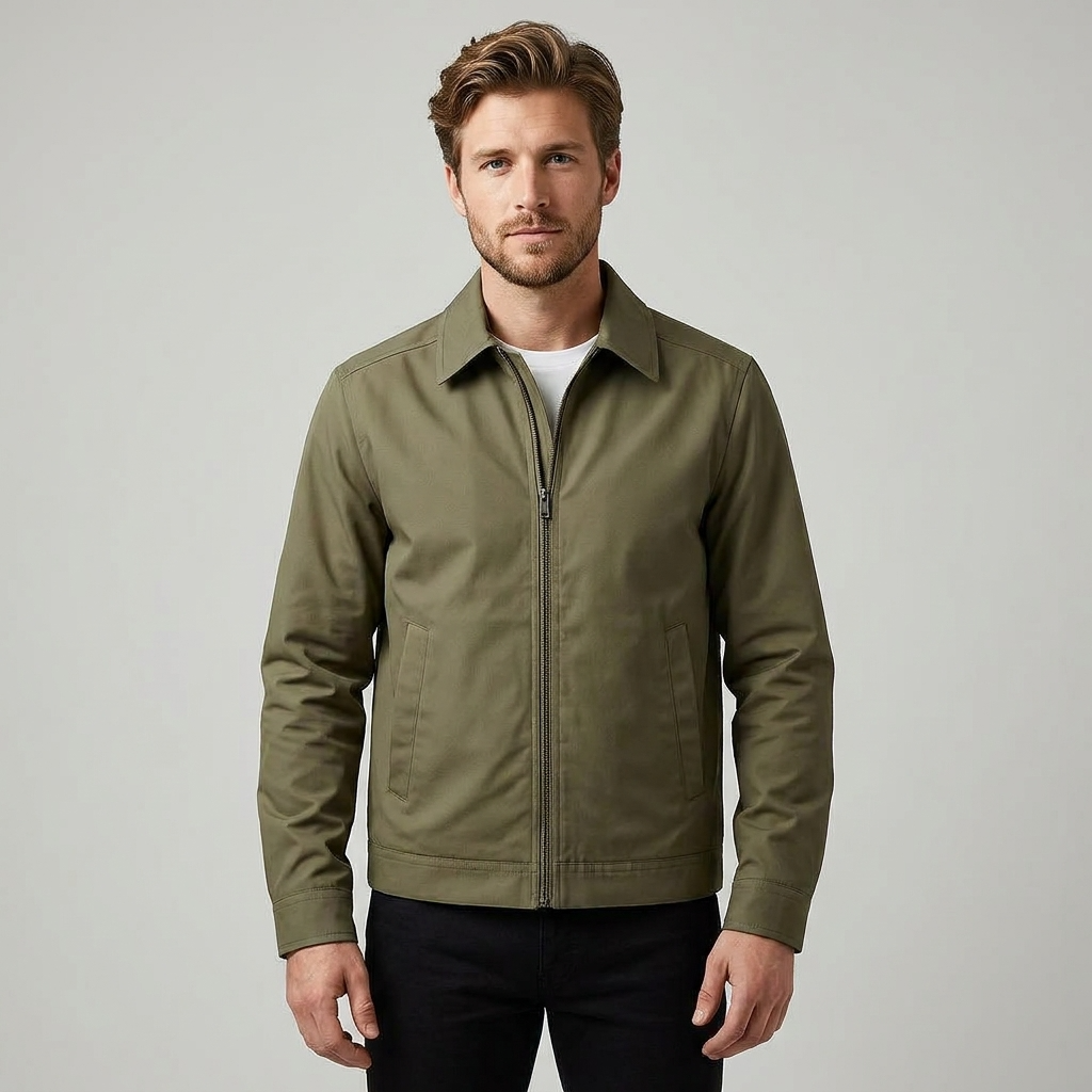 Emil | Stilfuld Harrington Bomber Jakke med Ternet Foer