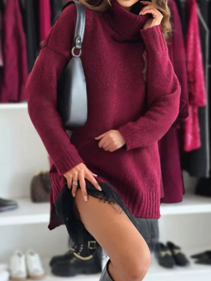 Emily | Classic Oversized Long Sleeve Turtleneck Sweater
