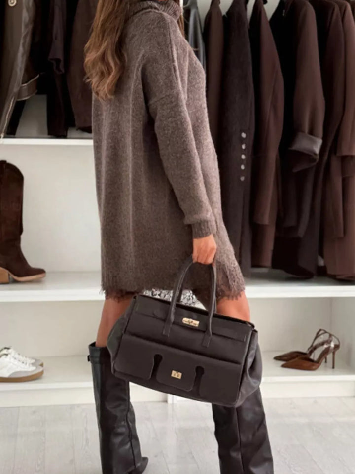 Emily | Classic Oversized Long Sleeve Turtleneck Sweater