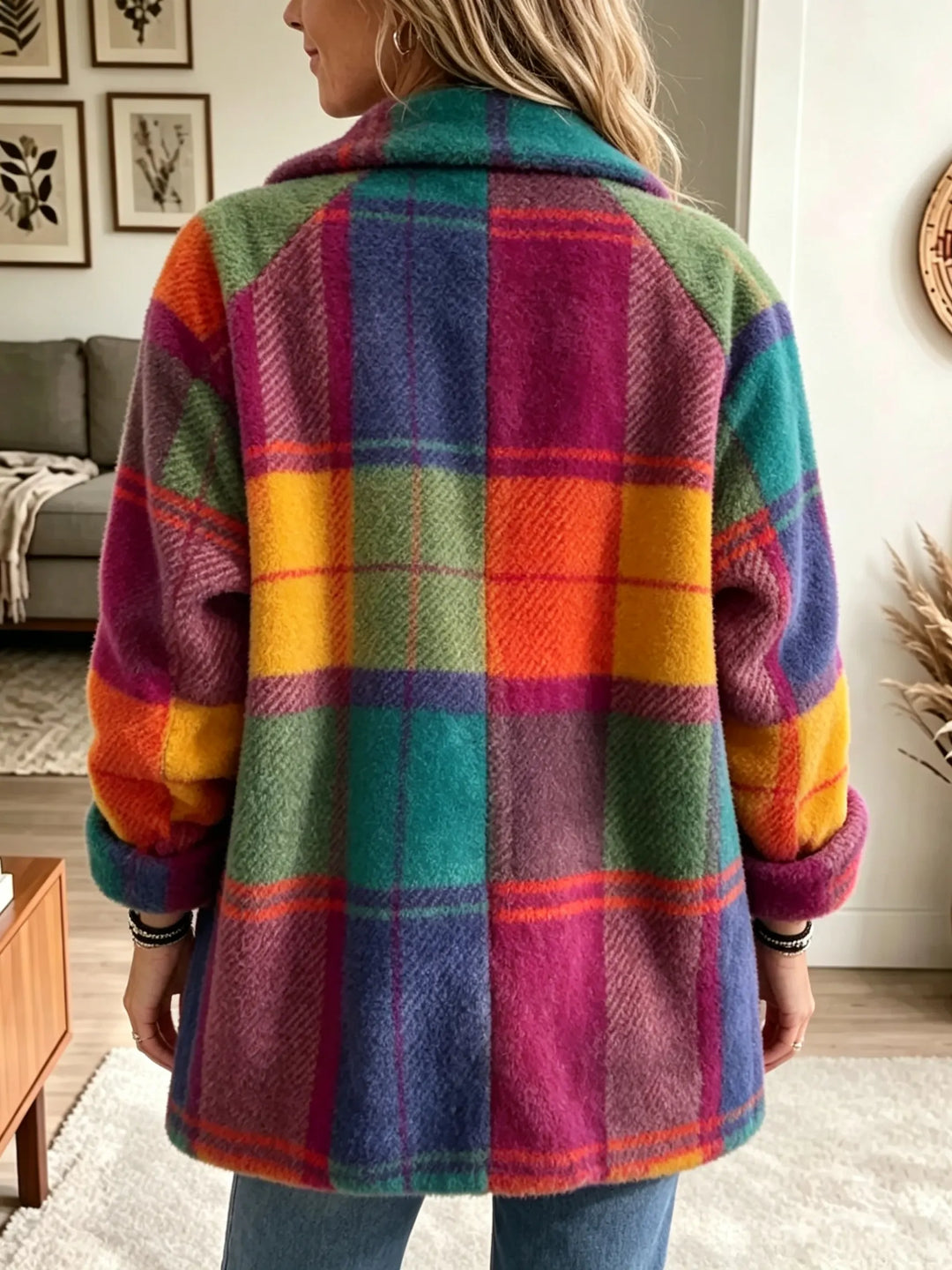 Emma | Relaxed Plaid Longline Winter Coats