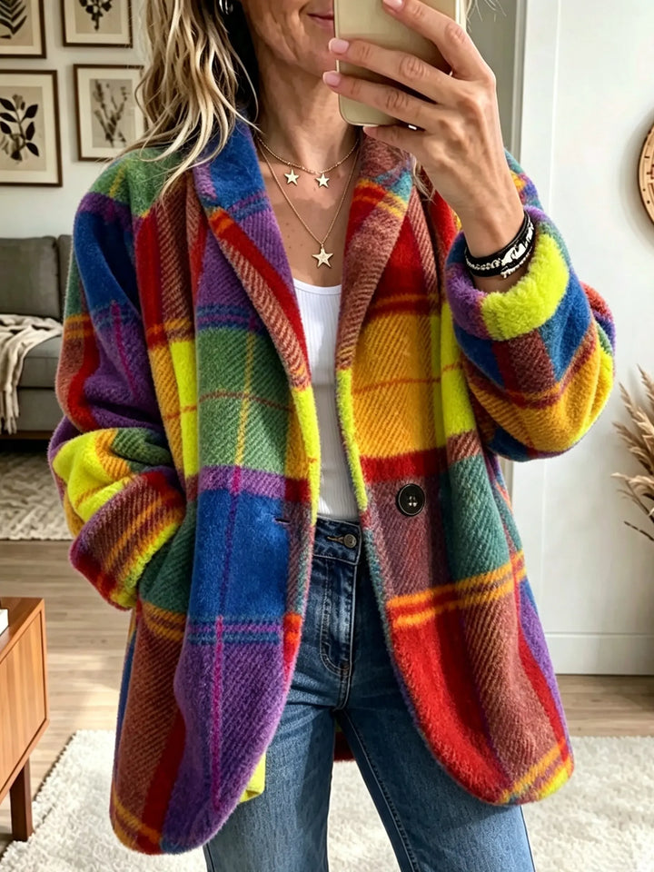 Emma | Relaxed Plaid Longline Winter Coats