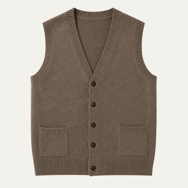 Eric | Stylish Button Front Knit Sweater Vest
