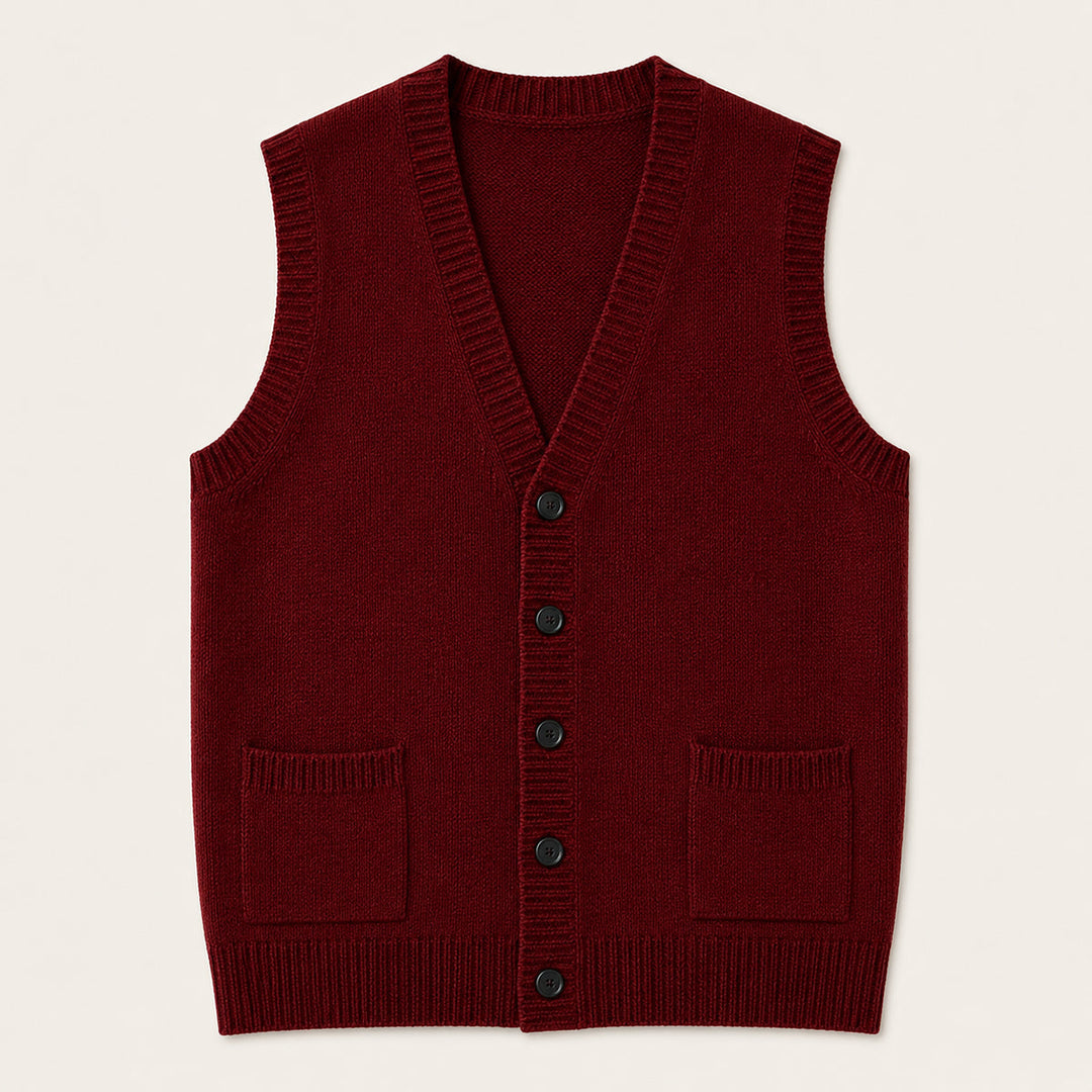 Eric | Stylish Button Front Knit Sweater Vest