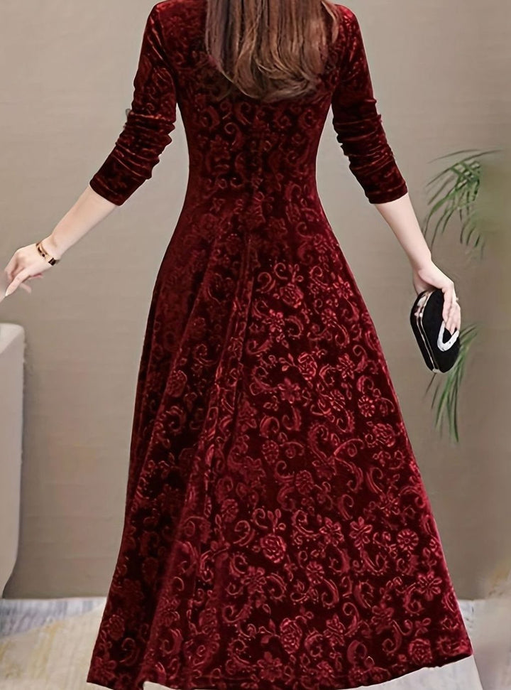 Evelyn | Chic Velvet A-Line Christmas Dress