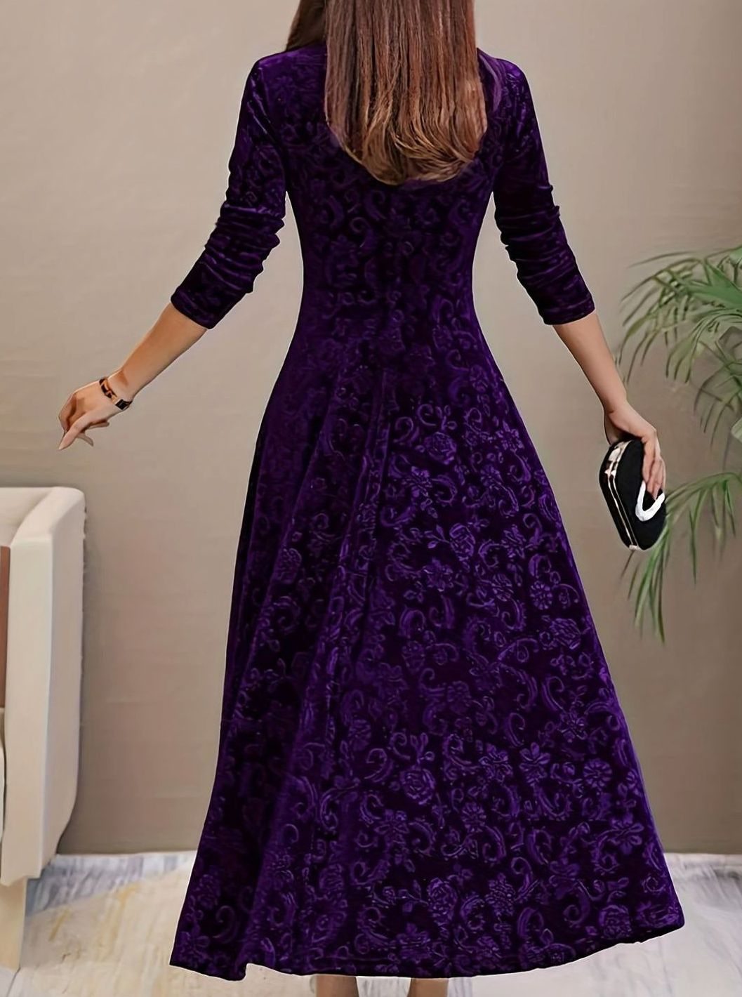 Evelyn | Chic Velvet A-Line Christmas Dress