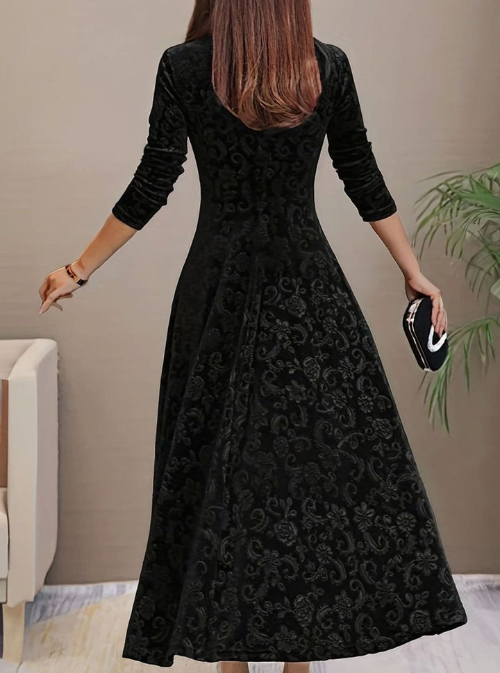Evelyn | Chic Velvet A-Line Christmas Dress