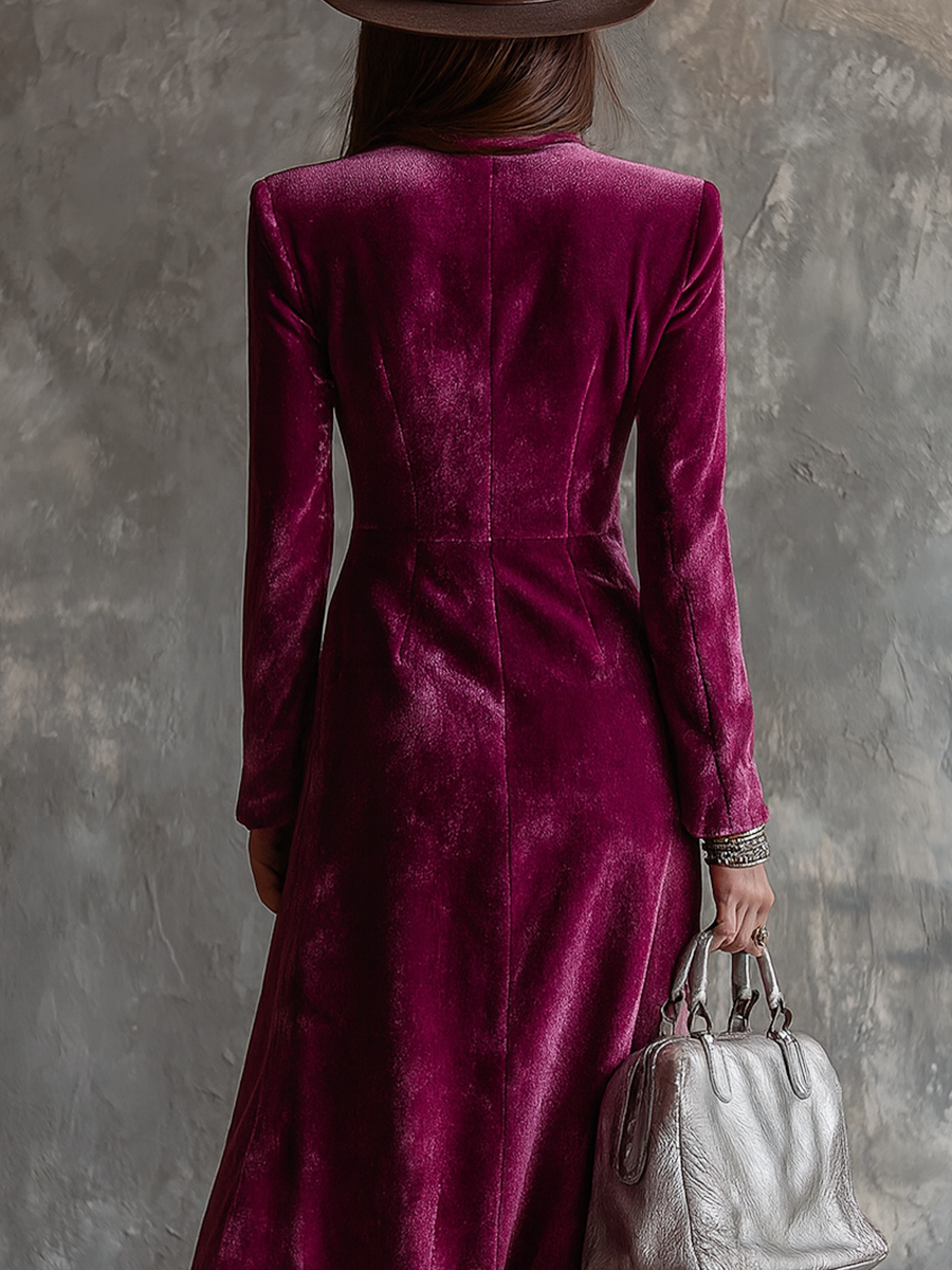 Evelyn | Refined Vintage Double-Breasted Longline Blazer