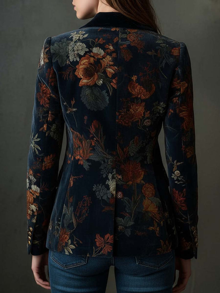 Grace | Timeless Floral Print Single-Breasted Blazer