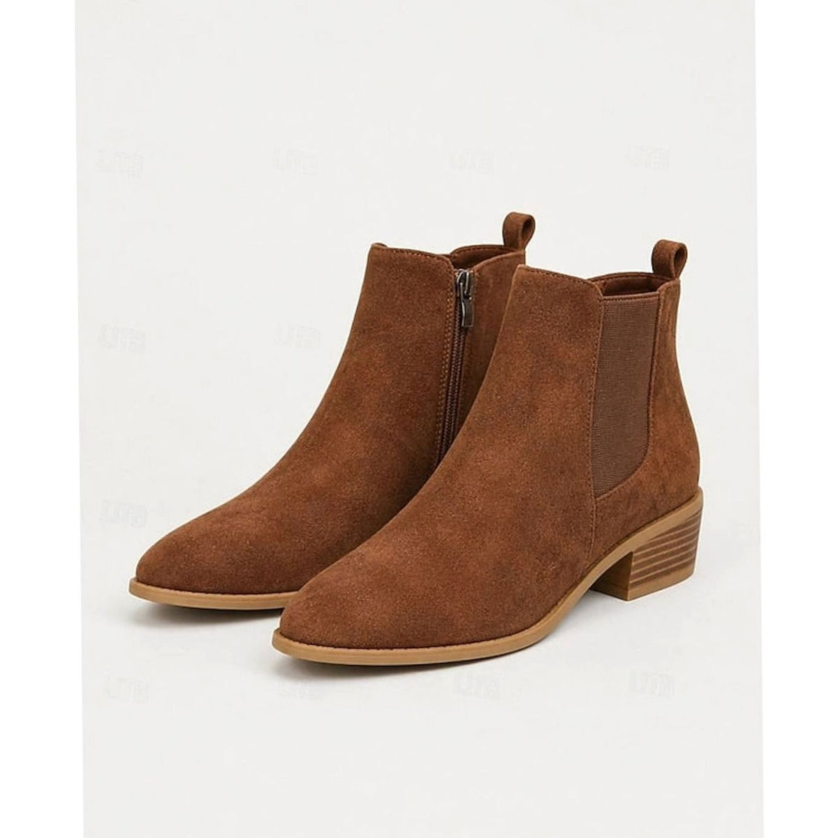 Hannah | Raffineret Spidset Chelsea Ankelstøvler Med Blokhæl