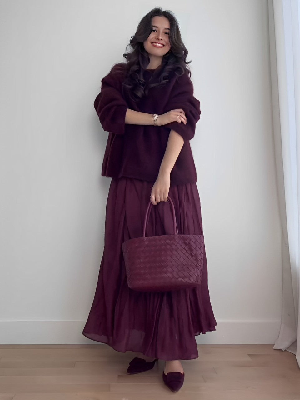 Hannah | Stylish Oversized Knit Sweater Maxi Skirt Set