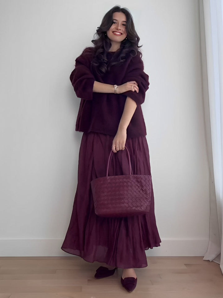 Hannah | Stylish Oversized Knit Sweater Maxi Skirt Set