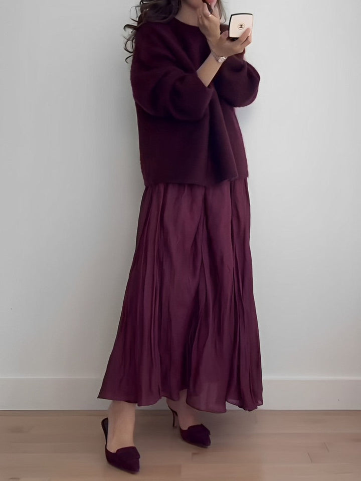Hannah | Stylish Oversized Knit Sweater Maxi Skirt Set