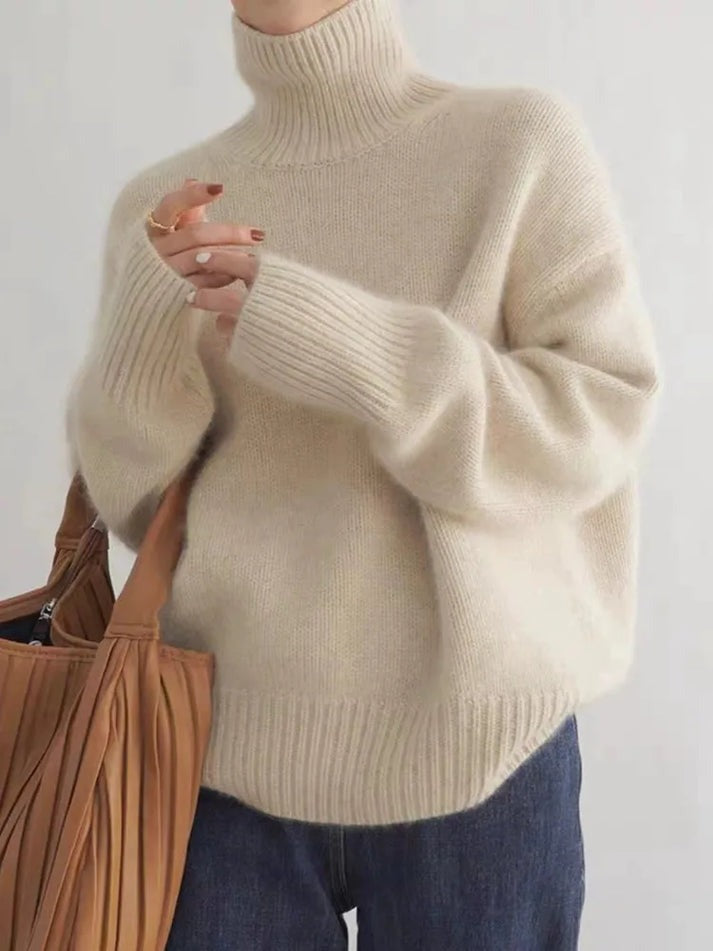 Ida | Ubesværet Oversized Rullekrave Striktrøje