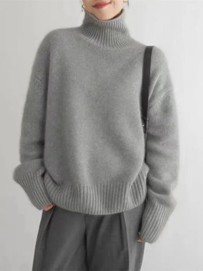 Ida | Ubesværet Oversized Rullekrave Striktrøje