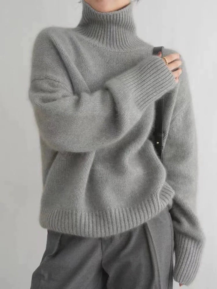 Ida | Ubesværet Oversized Rullekrave Striktrøje