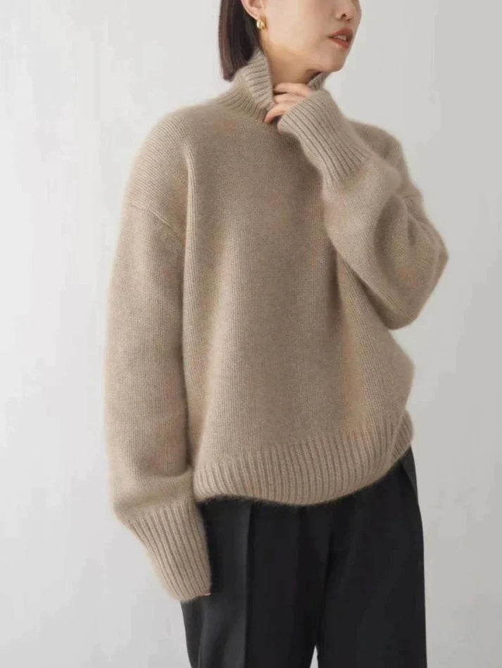 Ida | Ubesværet Oversized Rullekrave Striktrøje