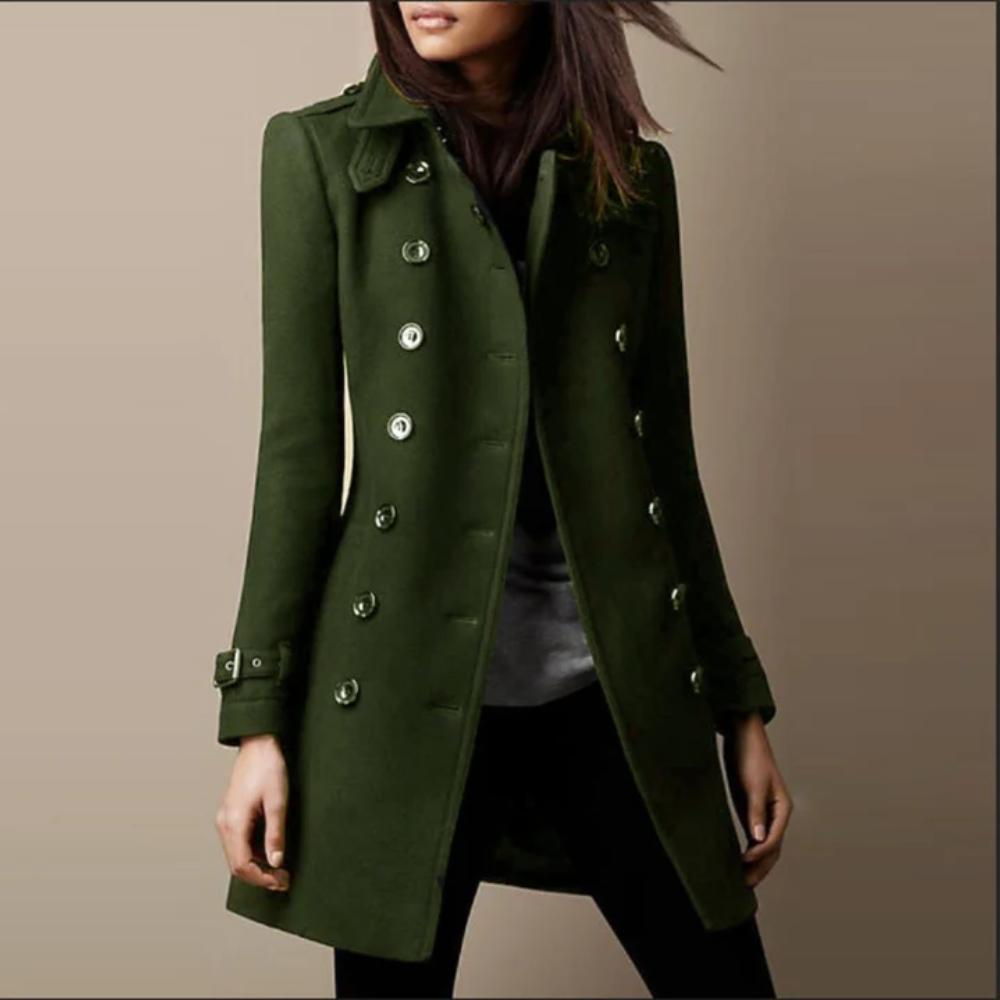 Isabella | Refined Double-Breasted Longline Winter Coat