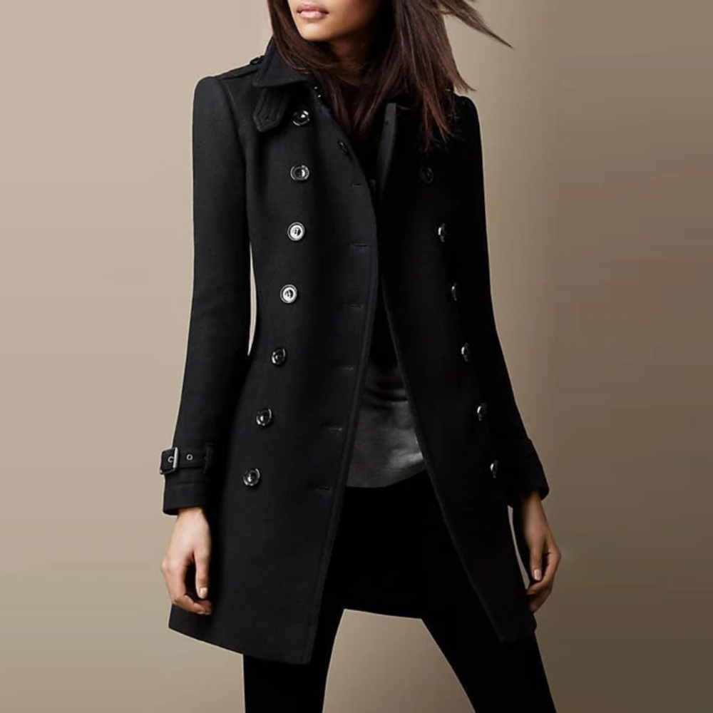 Isabella | Refined Double-Breasted Longline Winter Coat