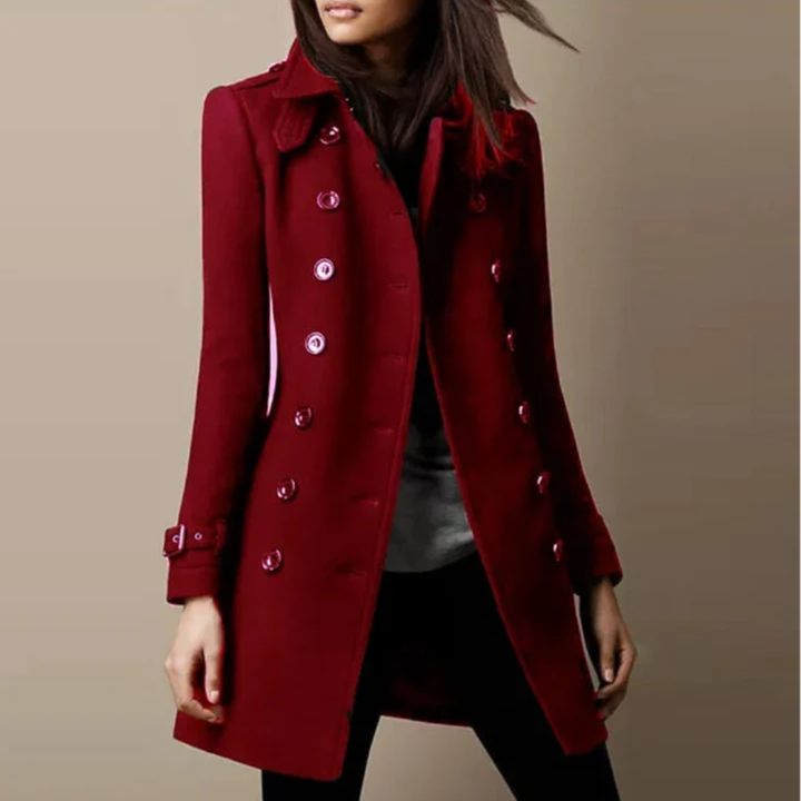 Isabella | Refined Double-Breasted Longline Winter Coat