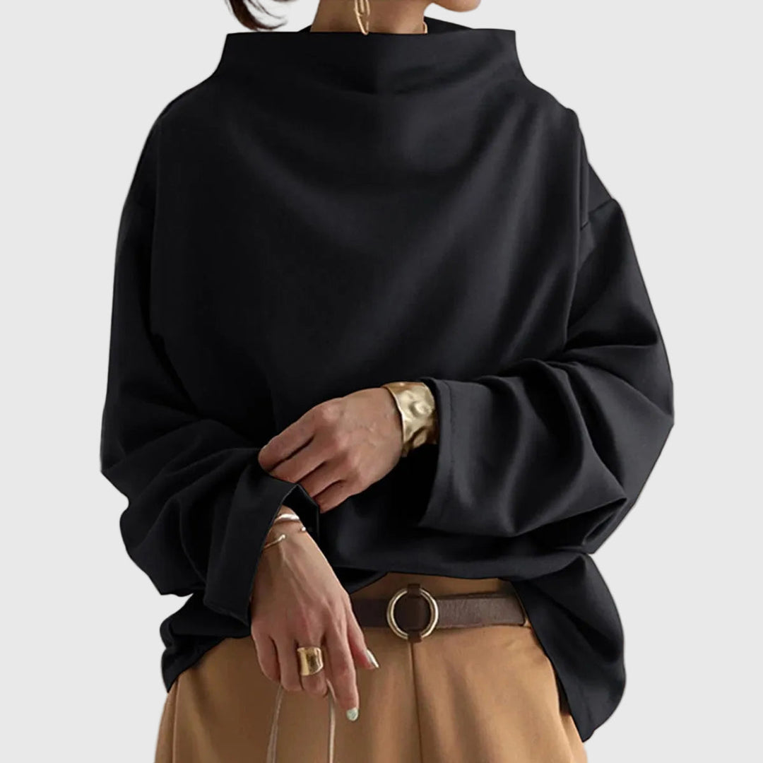 Isabella | Sophisticated Oversized High Neck Sweatshirt