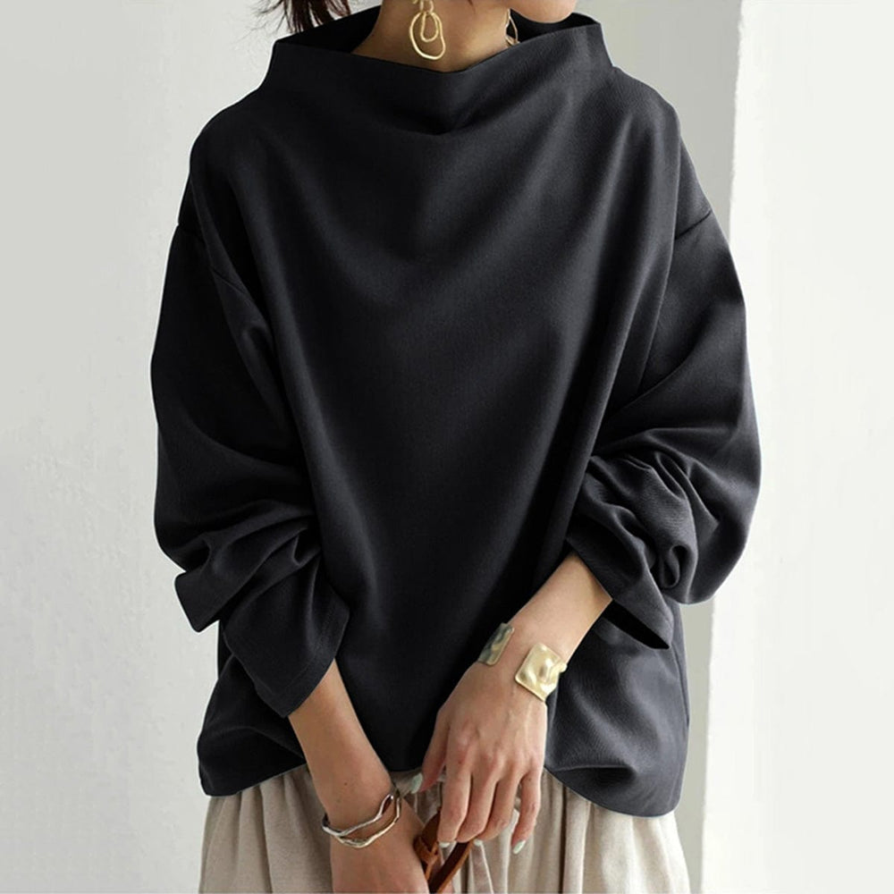 Isabella | Sophisticated Oversized High Neck Sweatshirt