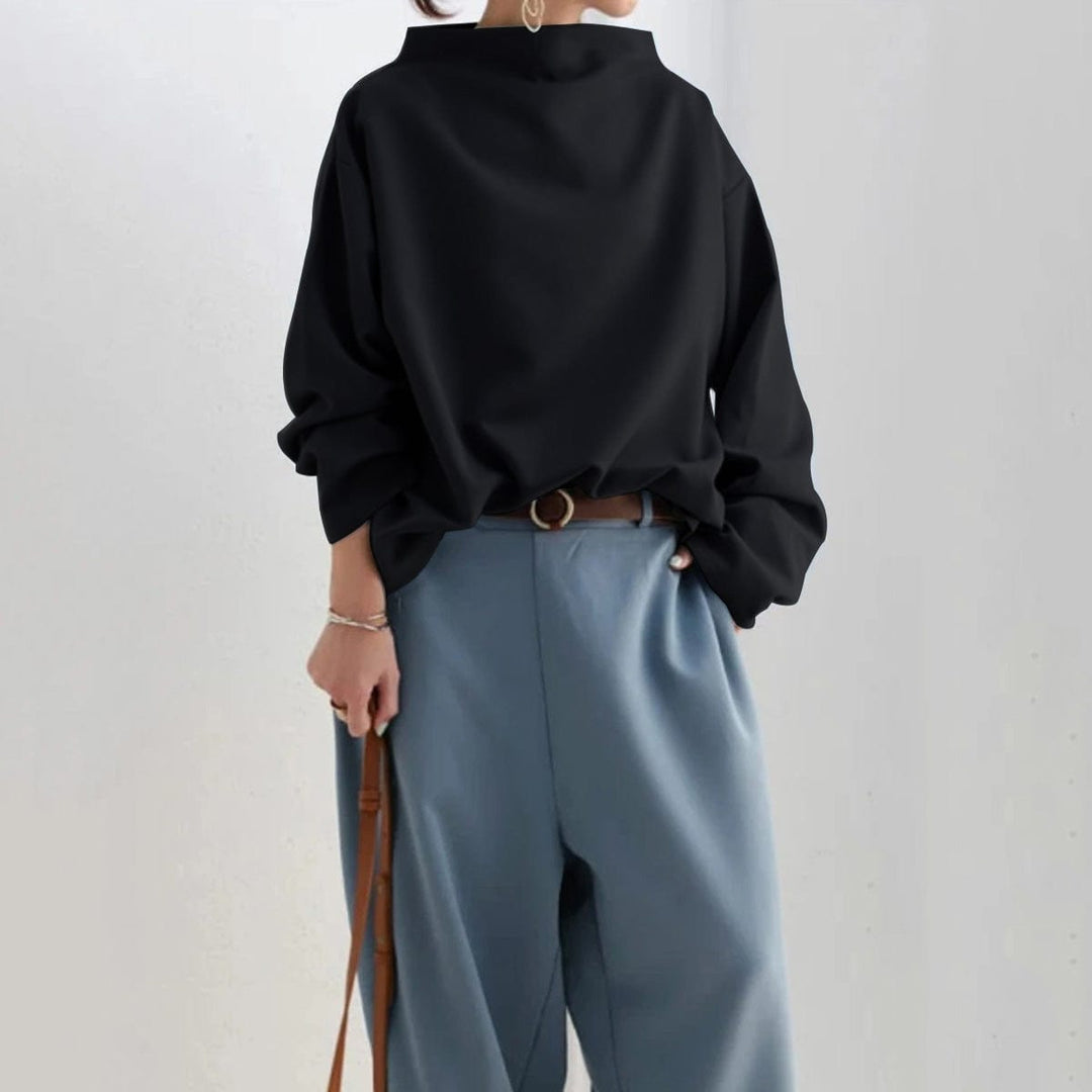 Isabella | Sophisticated Oversized High Neck Sweatshirt