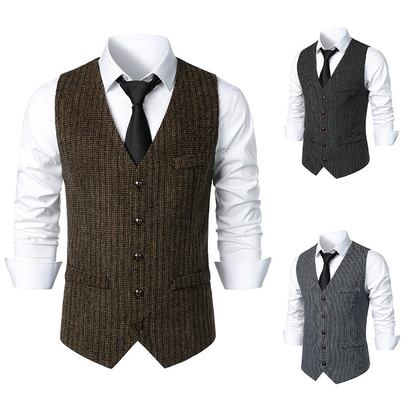 Jack | Classic Houndstooth V-Neck Sweater Vest